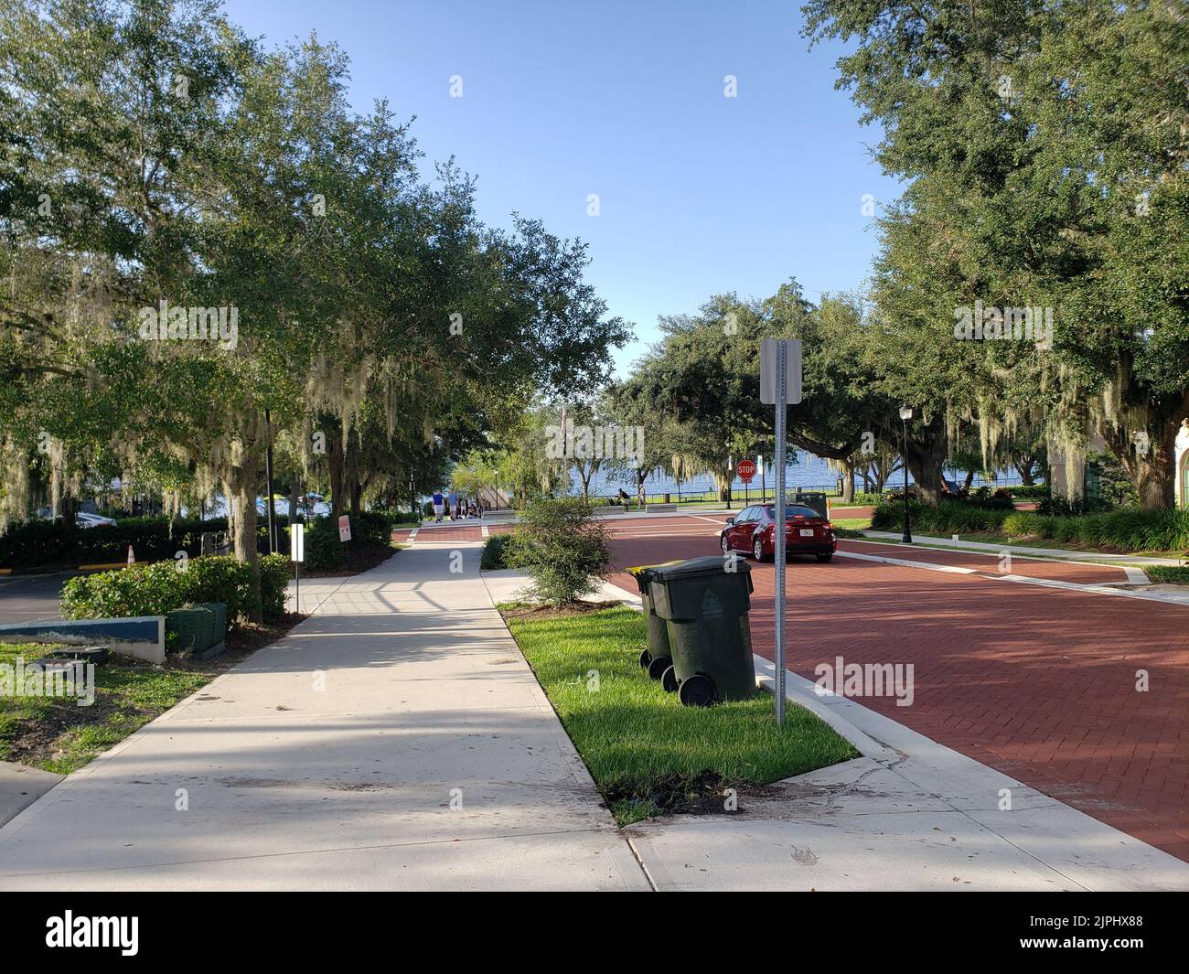 Views of Downtown Clermont, Florida in Summer Stock Photo