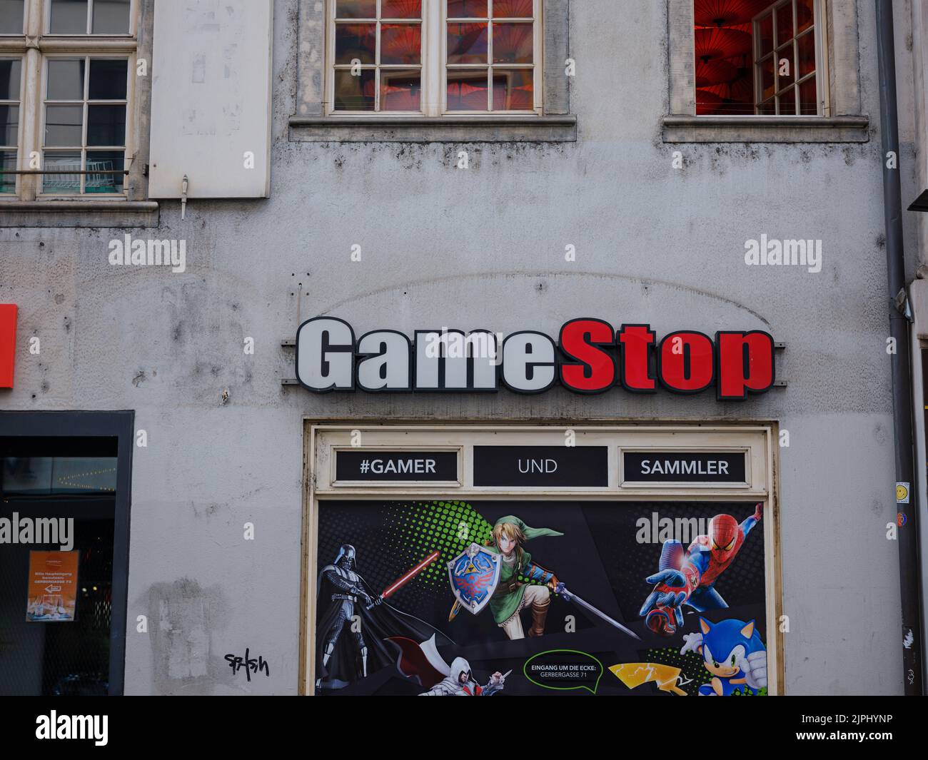 Basel, Switzerland July 4 2022 Gamestop video game store in the
