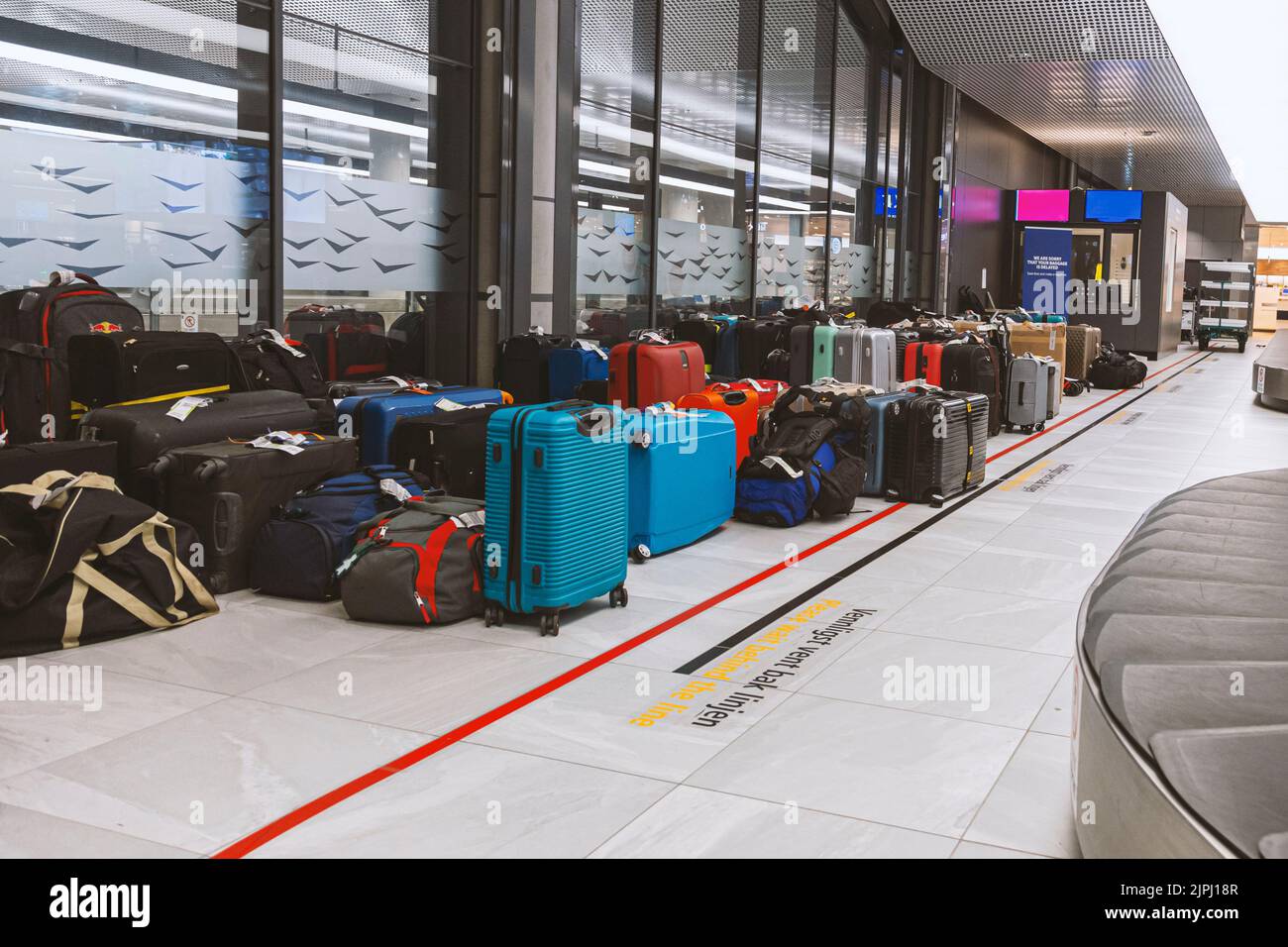 lost luggage at an airport Stock Photo Alamy