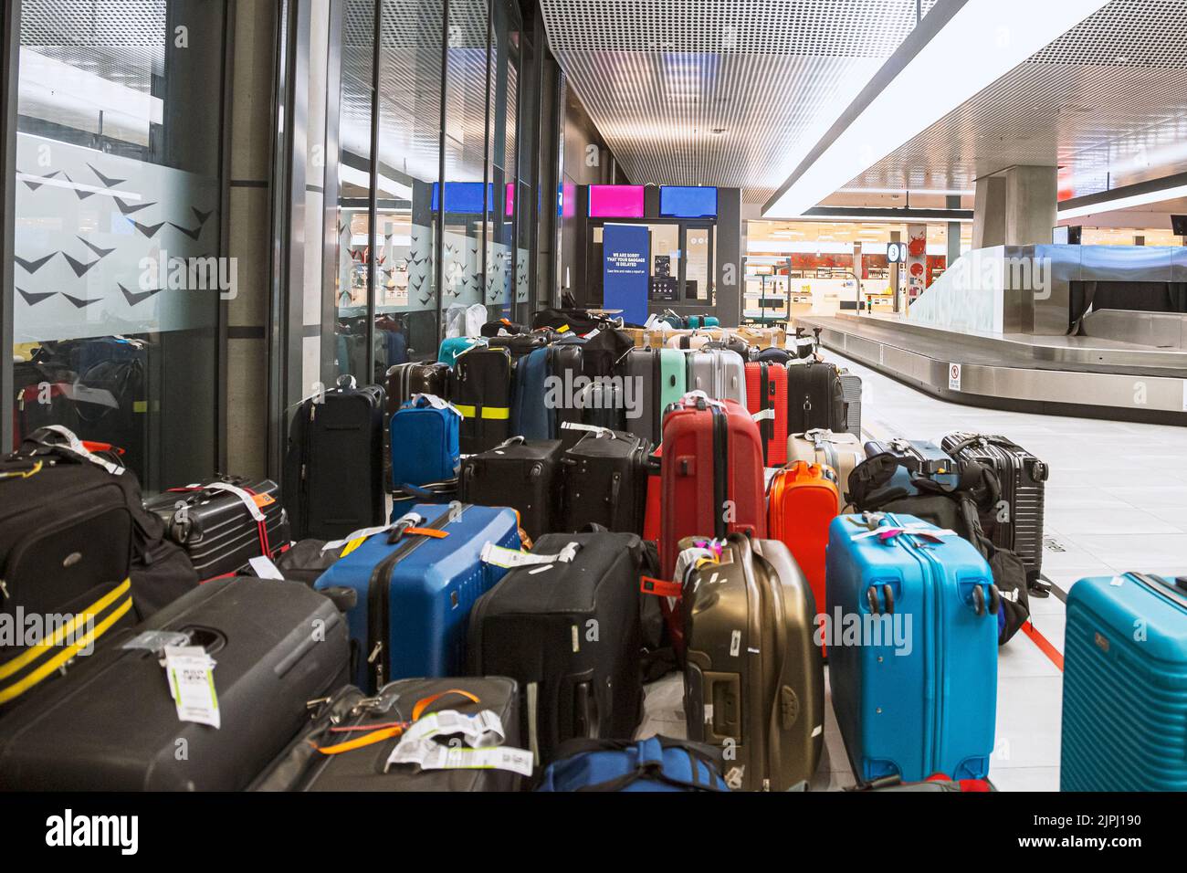 lost luggage at an airport Stock Photo Alamy