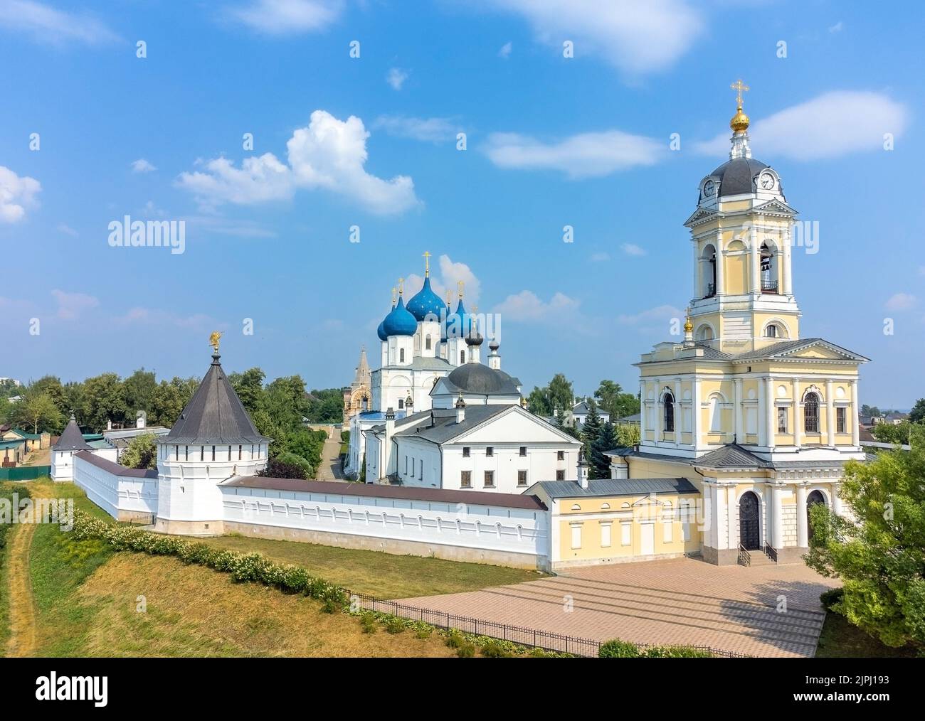 Aerial view the Vysotsky men monastery in Serpukhov,Russia Stock Photo ...