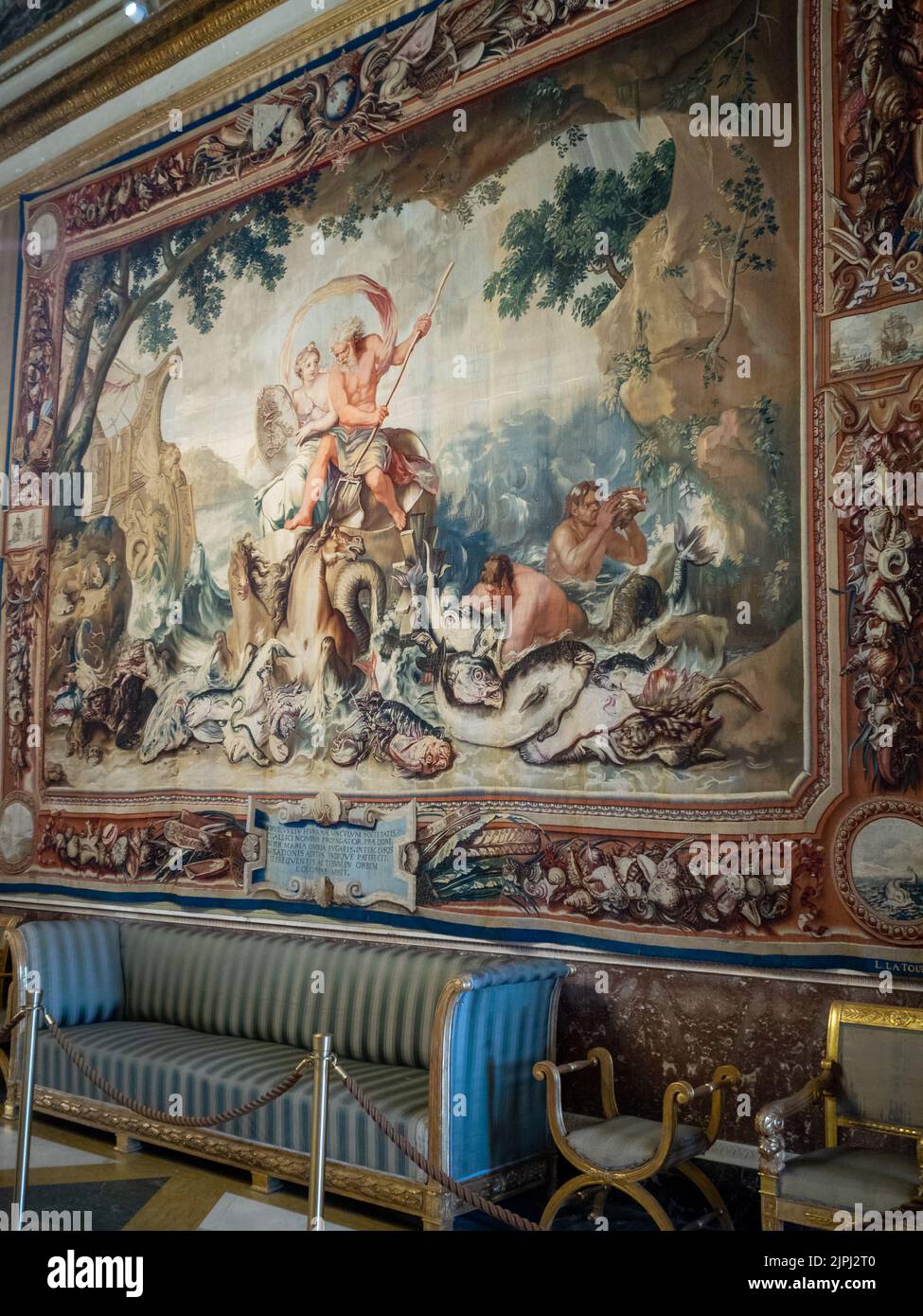 Naples Royal Palace Ambassador's Hall tapestry from the Savoy period