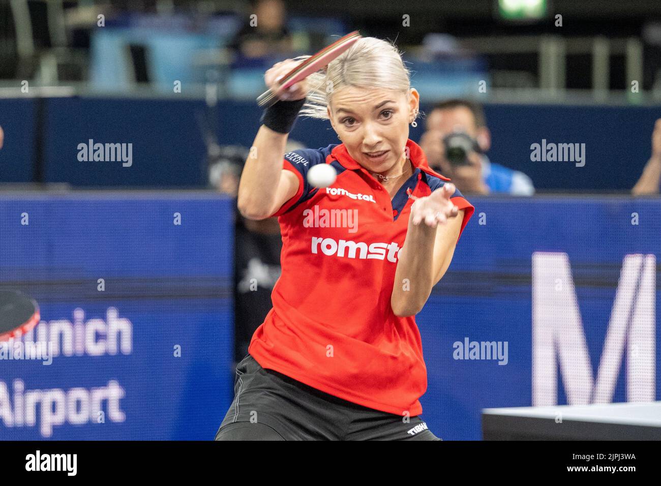 Munich, Germany. 18th Aug, 2022. Table Tennis European Championship, Doubles, Women, Final
