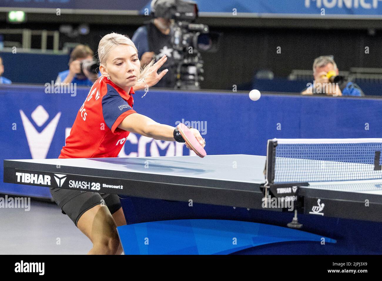 Munich, Germany. 18th Aug, 2022. Table Tennis European Championship