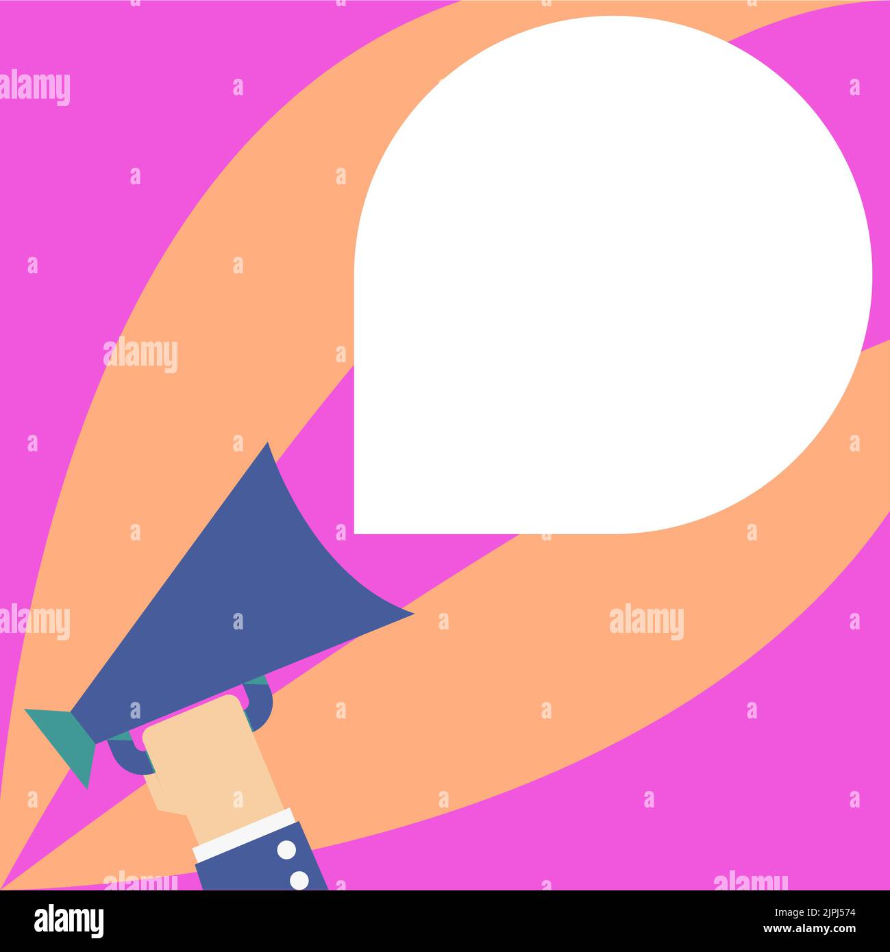 Illustration Of Hand Holding Megaphone Making Loudly Wonderful New