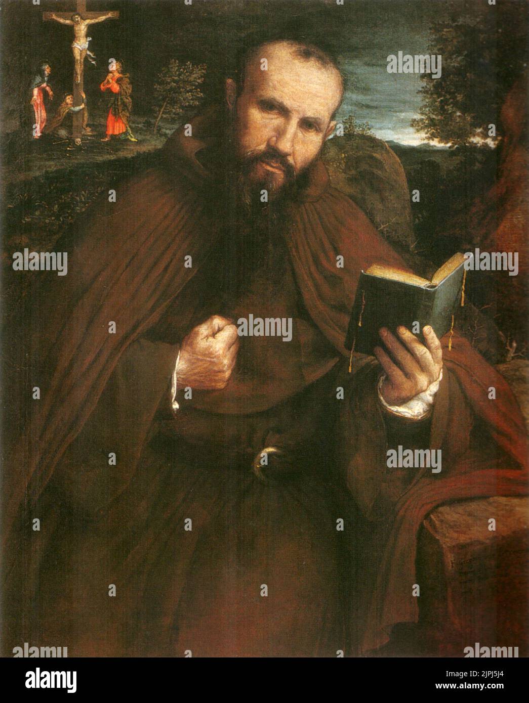Brother Gregorio Belo of Vicenza, 1547, Painting by Lorenzo Lotto Stock Photo