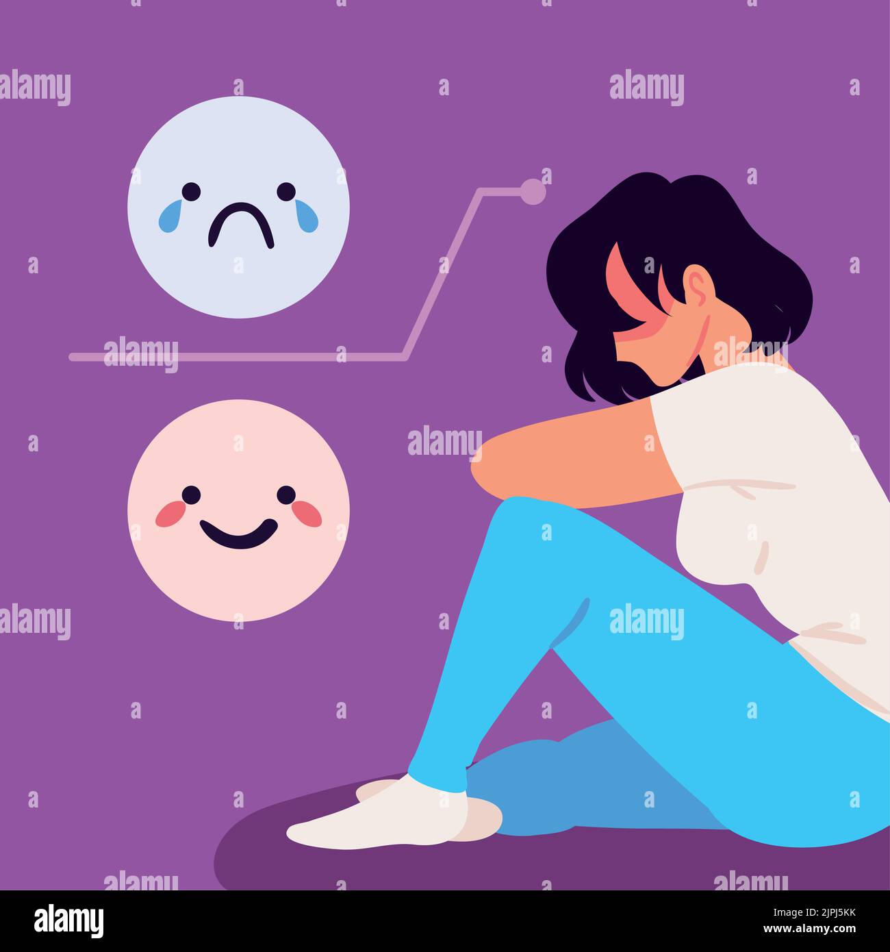 mental-health-anxiety-and-depression-stock-vector-image-art-alamy