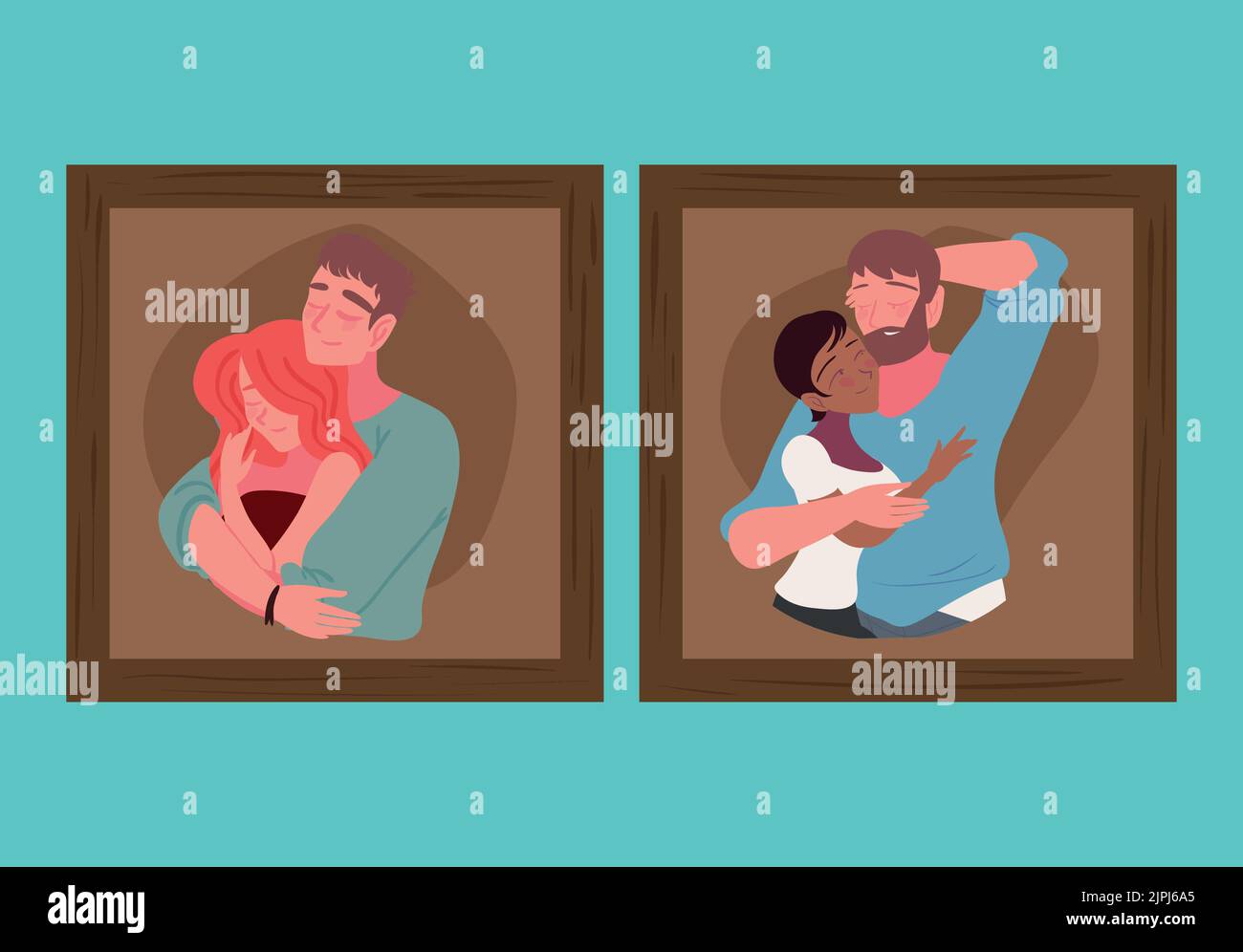 couples frame pictures Stock Vector Image & Art - Alamy