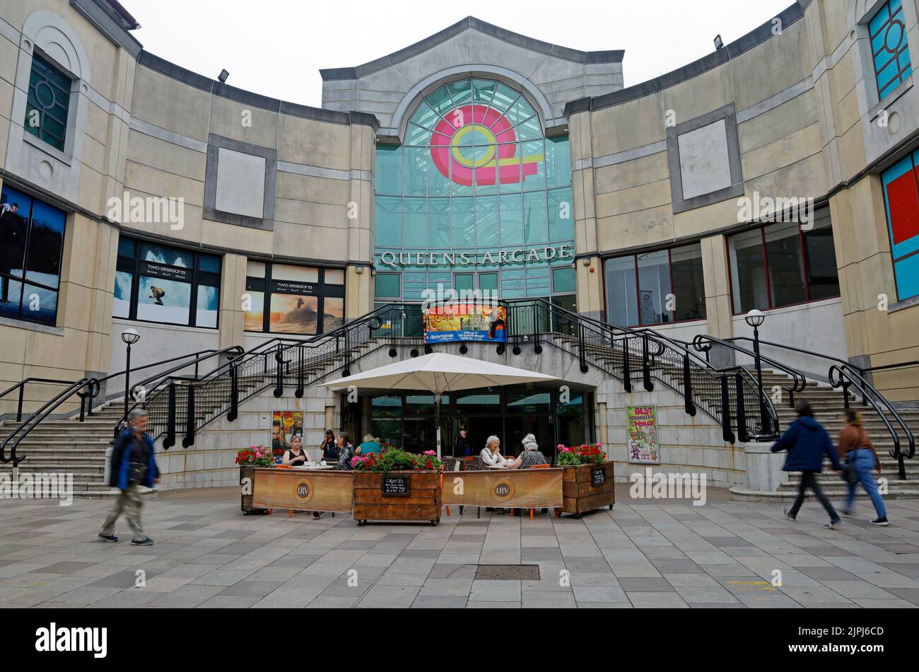 Queen Street Arcade, Hayes entrance. Cardiff scenes August 2022