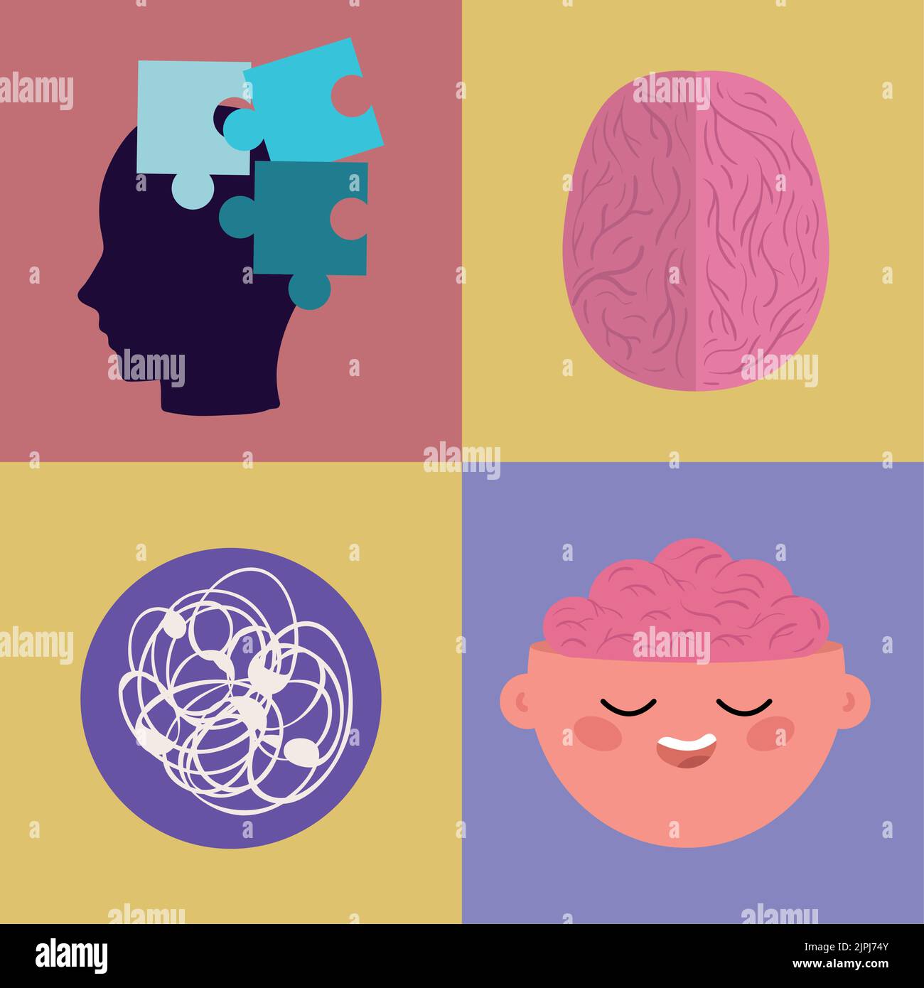 set of mental health Stock Vector Image & Art - Alamy