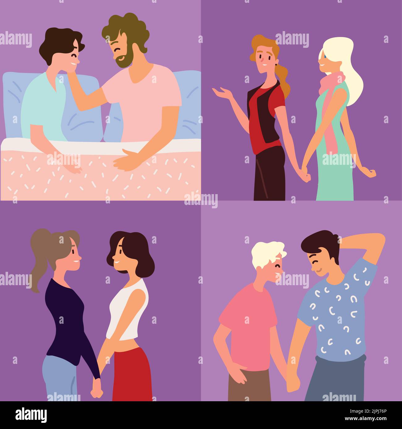 couples lgbt community Stock Vector