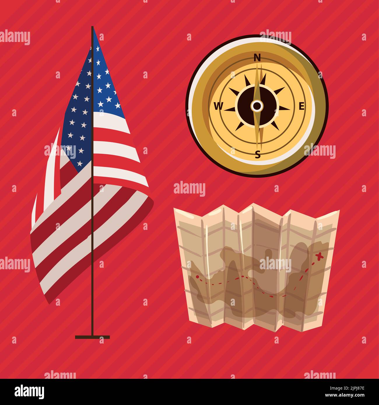 Set Columbus Day Stock Vector Image Art Alamy