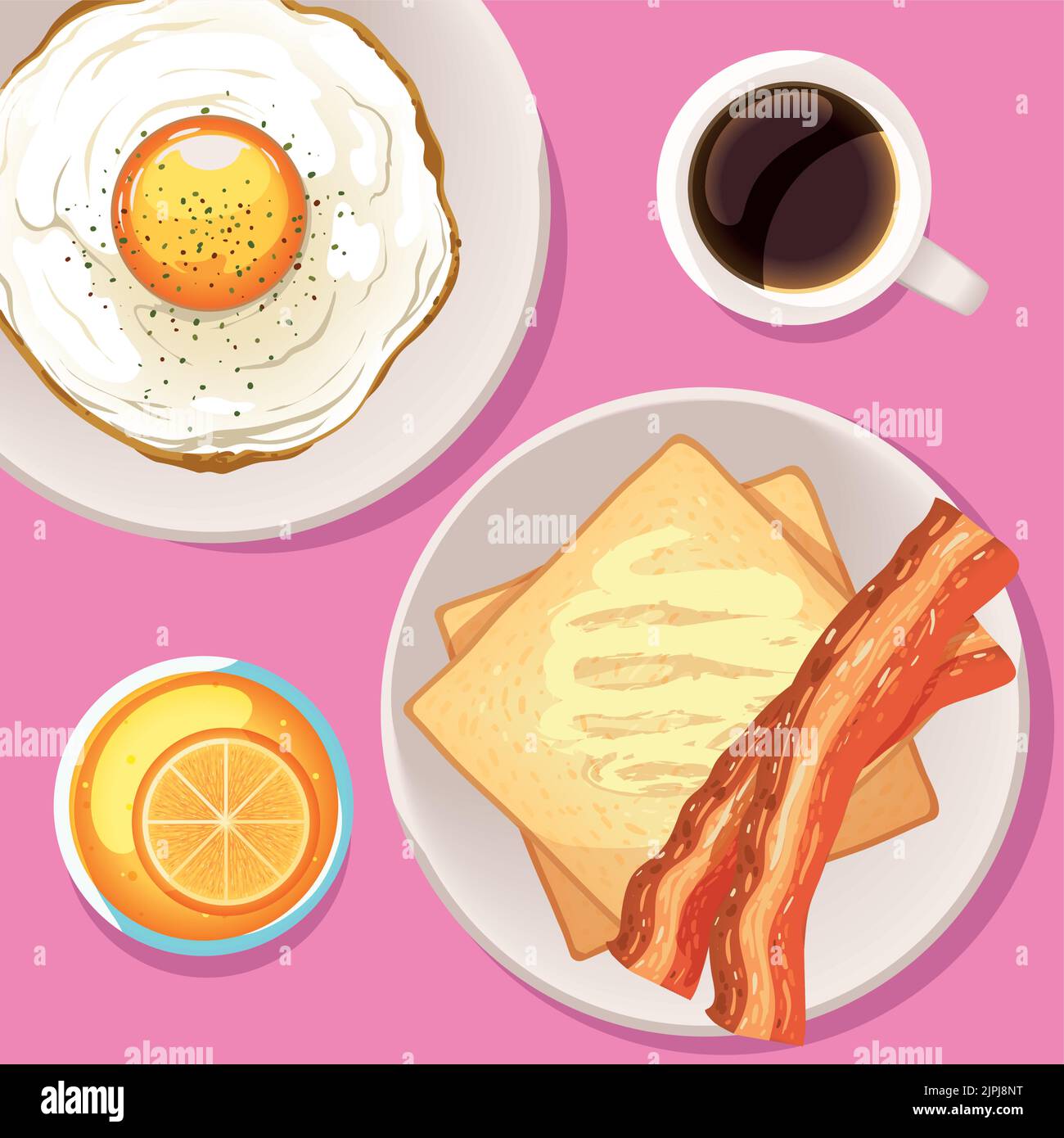 breakfast fresh food Stock Vector Image & Art - Alamy