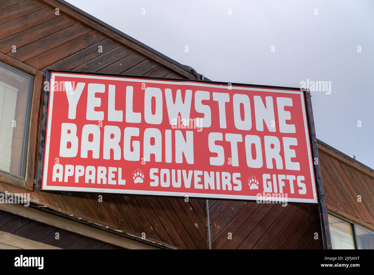 West Yellowstone, Montana July 17, 2022 Sign for the Yellowstone