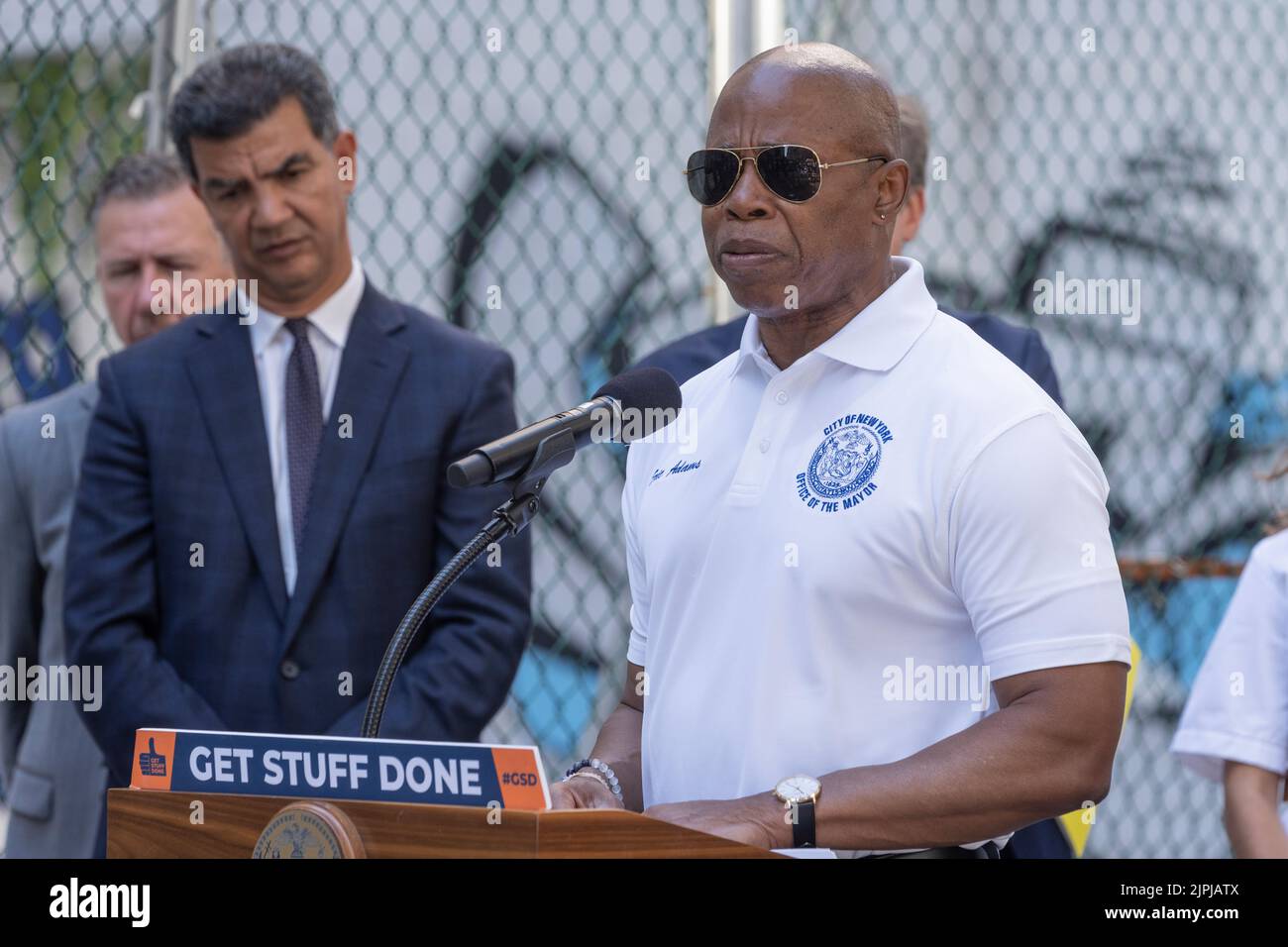 New York, NY - August 18, 2022: Mayor Eric Adams makes outdoor dining ...