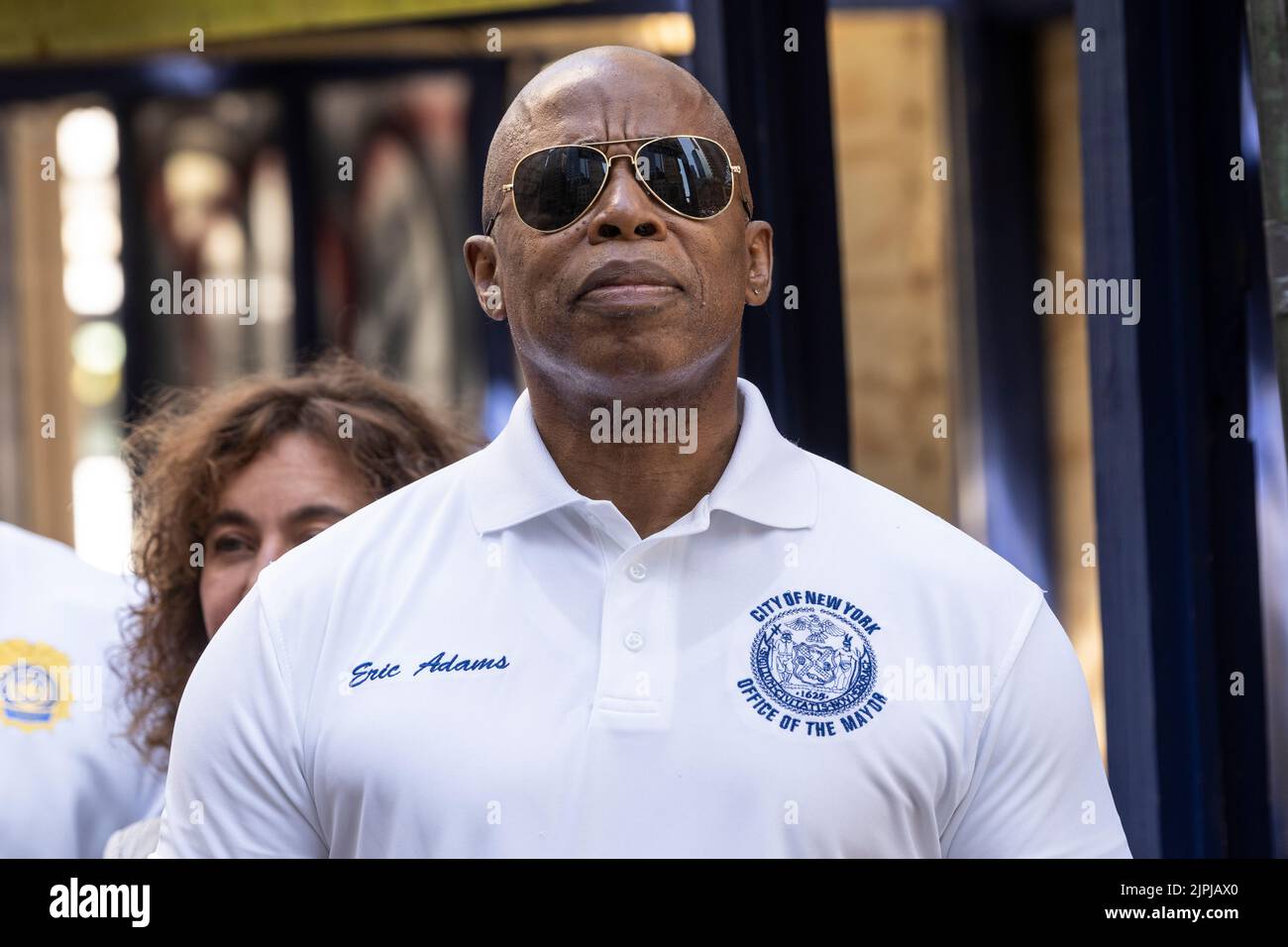 New York, NY - August 18, 2022: Mayor Eric Adams makes outdoor dining ...