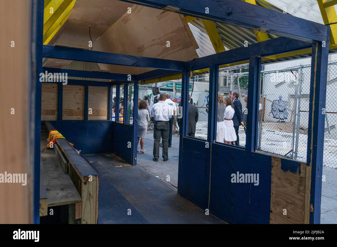 New York, USA. 18th Aug, 2022. Mayor Eric Adams made an outdoor dining ...