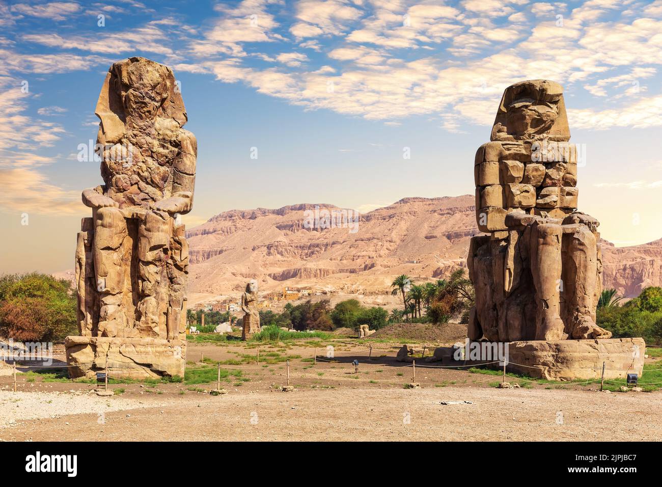 egypt, colossi of memnon, egyptian, egypts, colossi of memnons Stock Photo