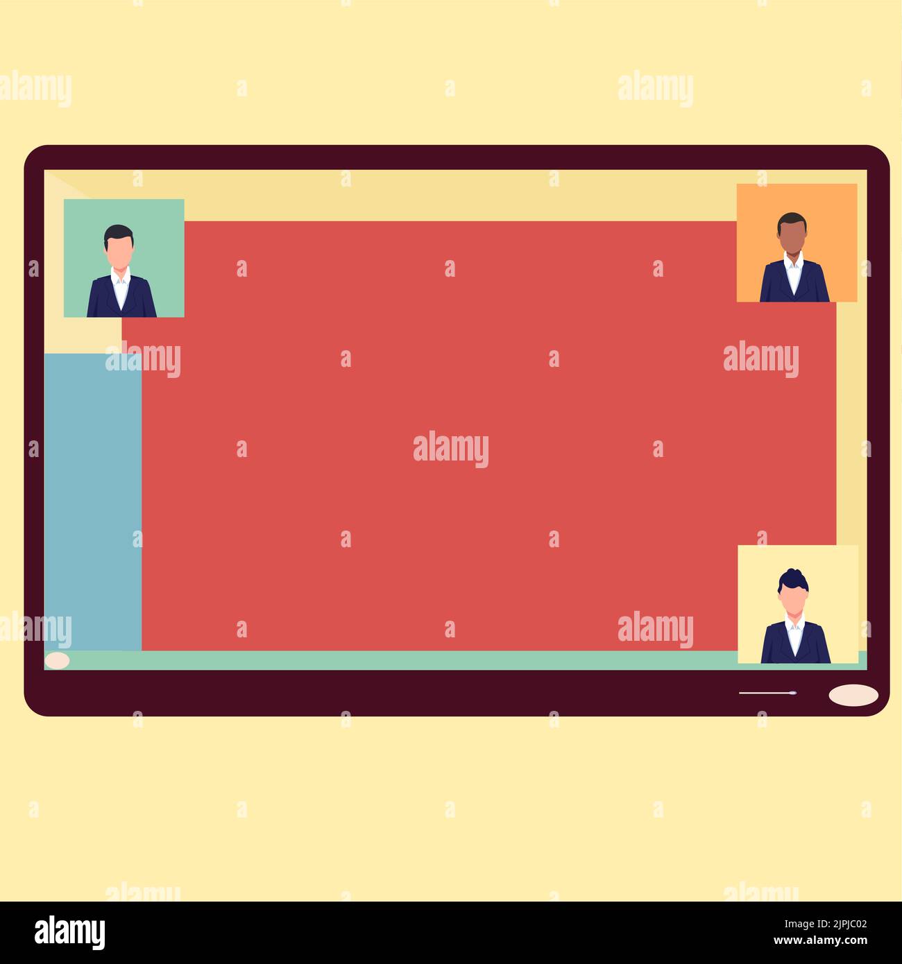 Illustration Of Couple Presenting New Amazing Ideas Holding Notes