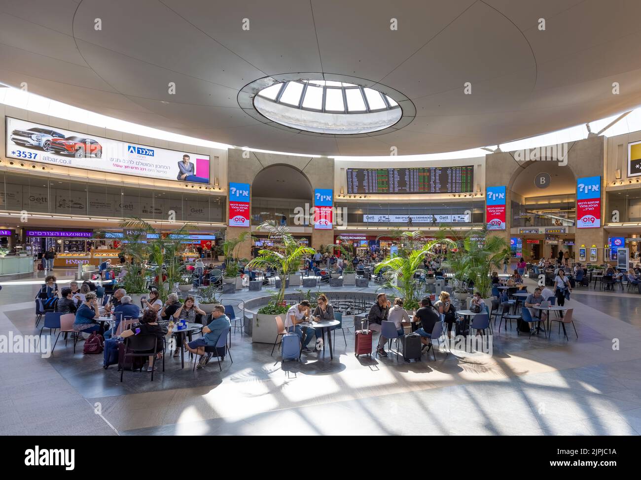 Tel Aviv, Israel, 27 June, 2022 Departure and arrival terminals of Tel