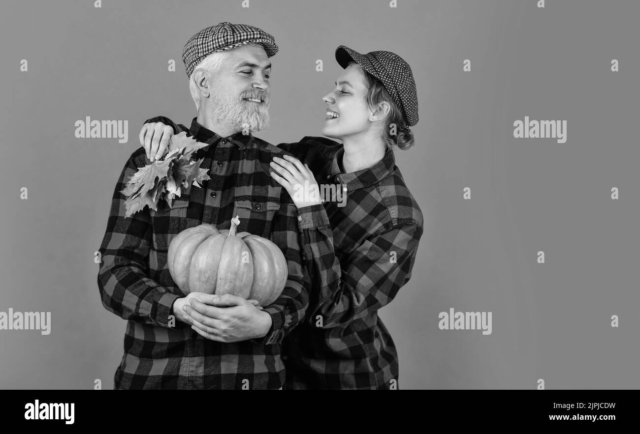 Work at fields. Harvest festival. Farmers market. Autumn mood. Fall ...