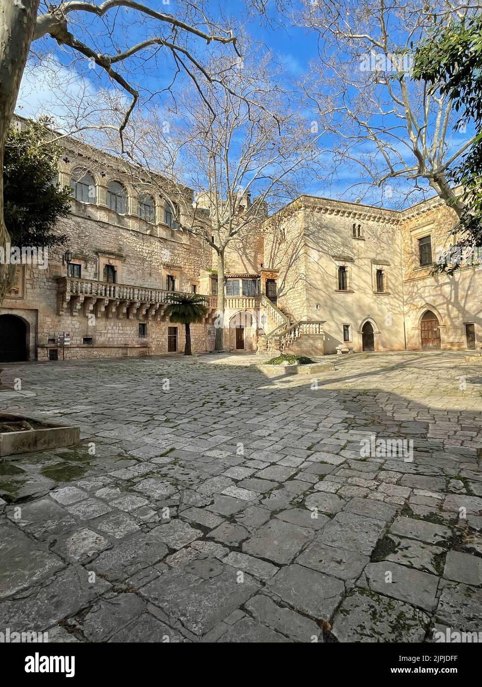 Carovigno, Italy. Courtyard of the 14th century castle (Il Castello