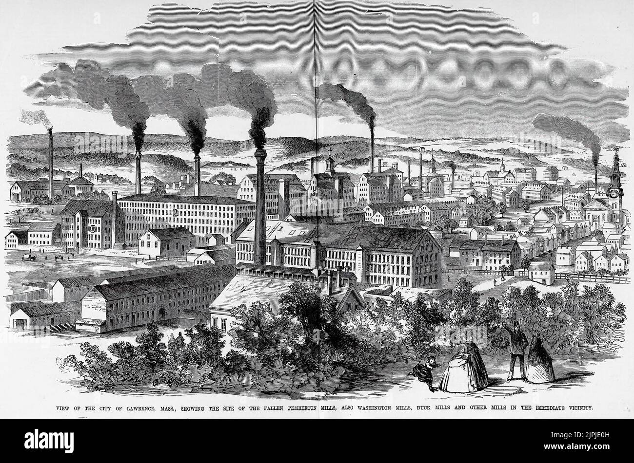 View of the City of Lawrence, Massachusetts, showing the site of the