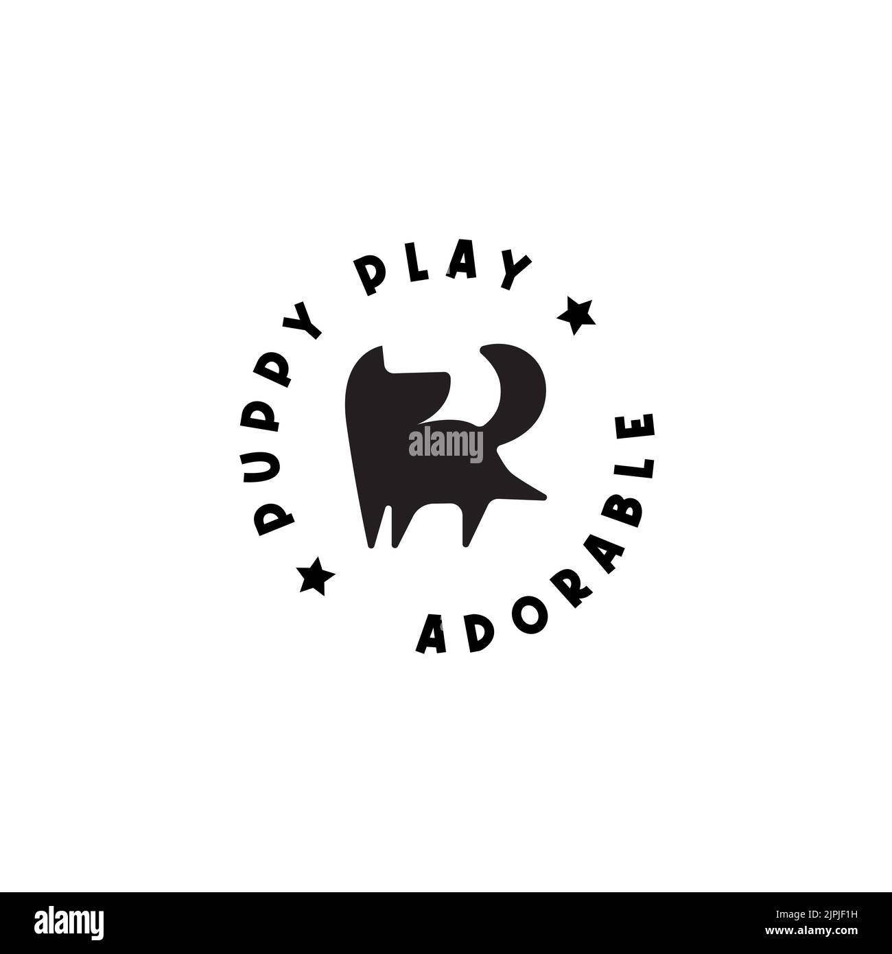 A vector illustration of adorable puppy icon Stock Vector Image & Art ...