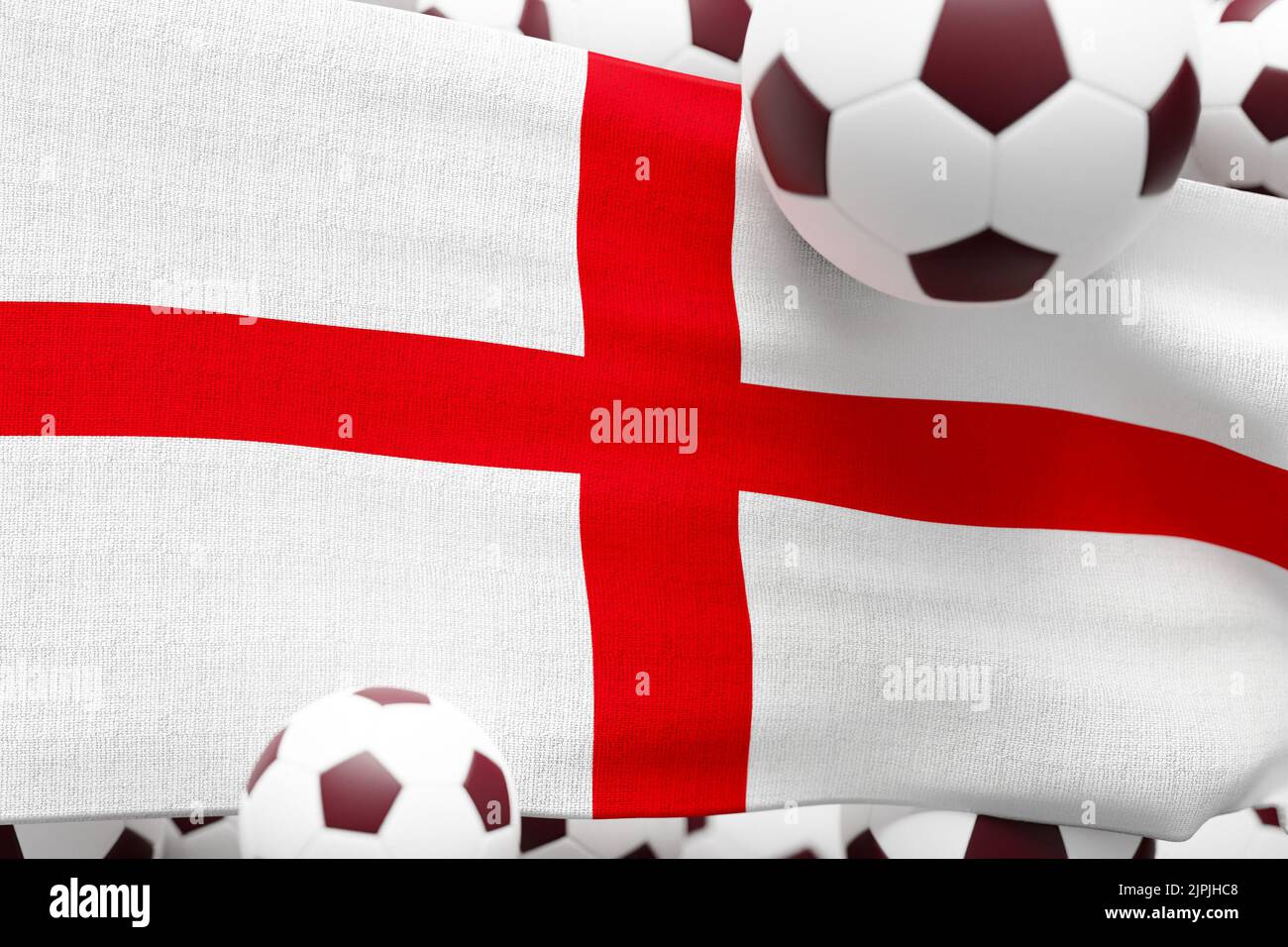 England Flag With Ball Football 2022 Minimal 3D Render Illustration england-flag-with-ball-football-2022-minimal-3d-render-illustration