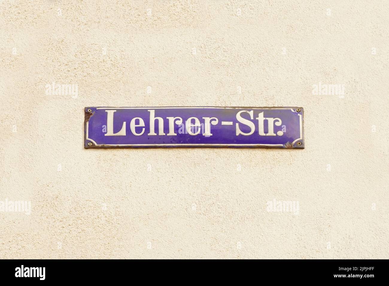 lehrer-straße Stock Photo