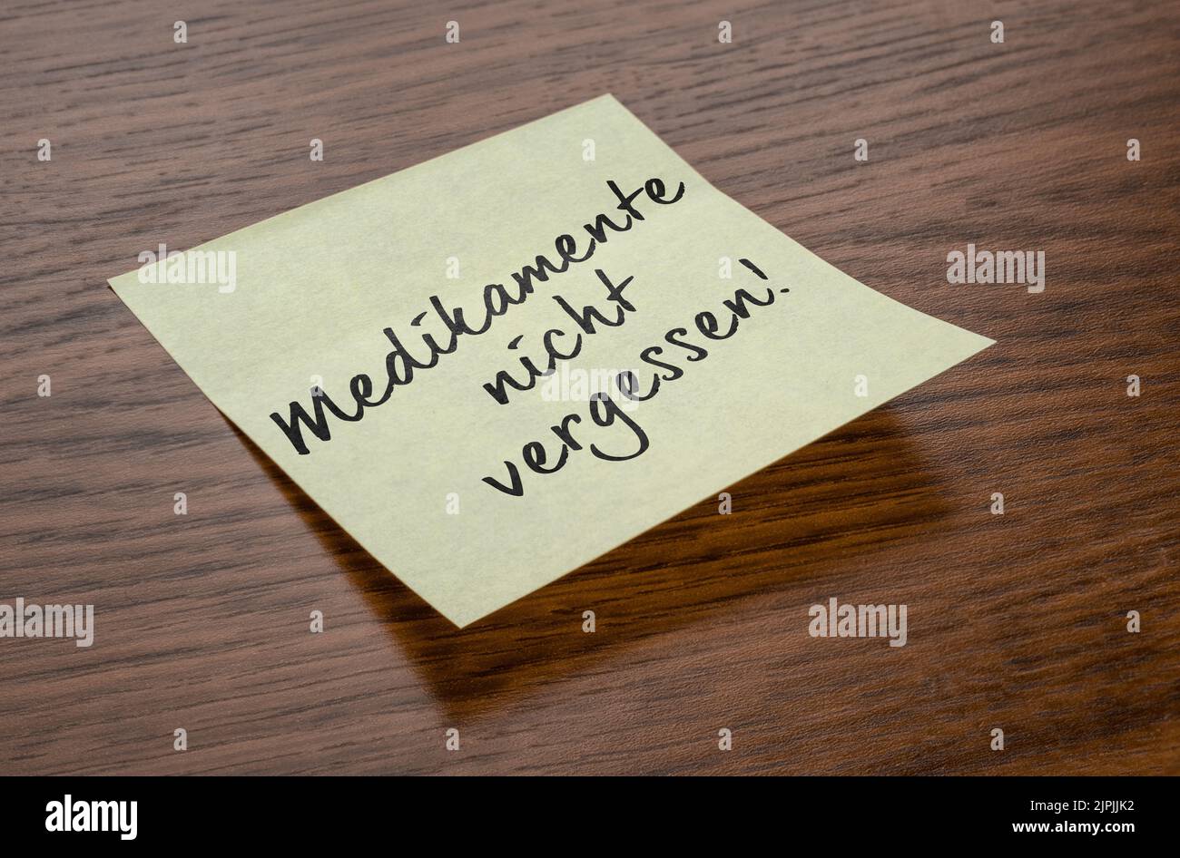 memory, notepad, medikamente nicht vergessen, häusliche pflege, memories, notepads Stock Photo