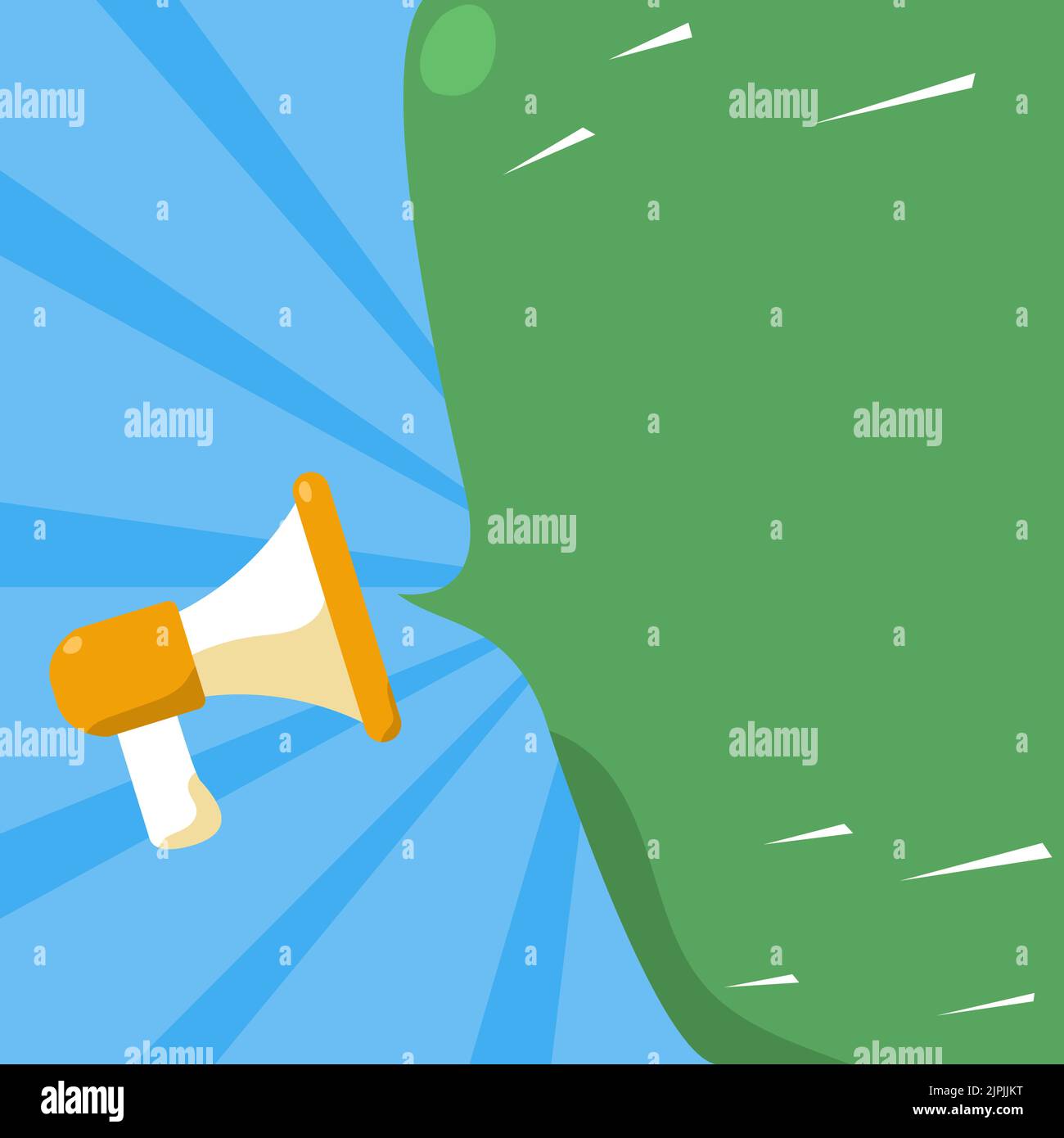 Megaphone Drawing With Conversation Bubble Showing New Announcement