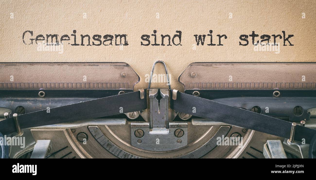 gemeinsam sind wir stark Stock Photo