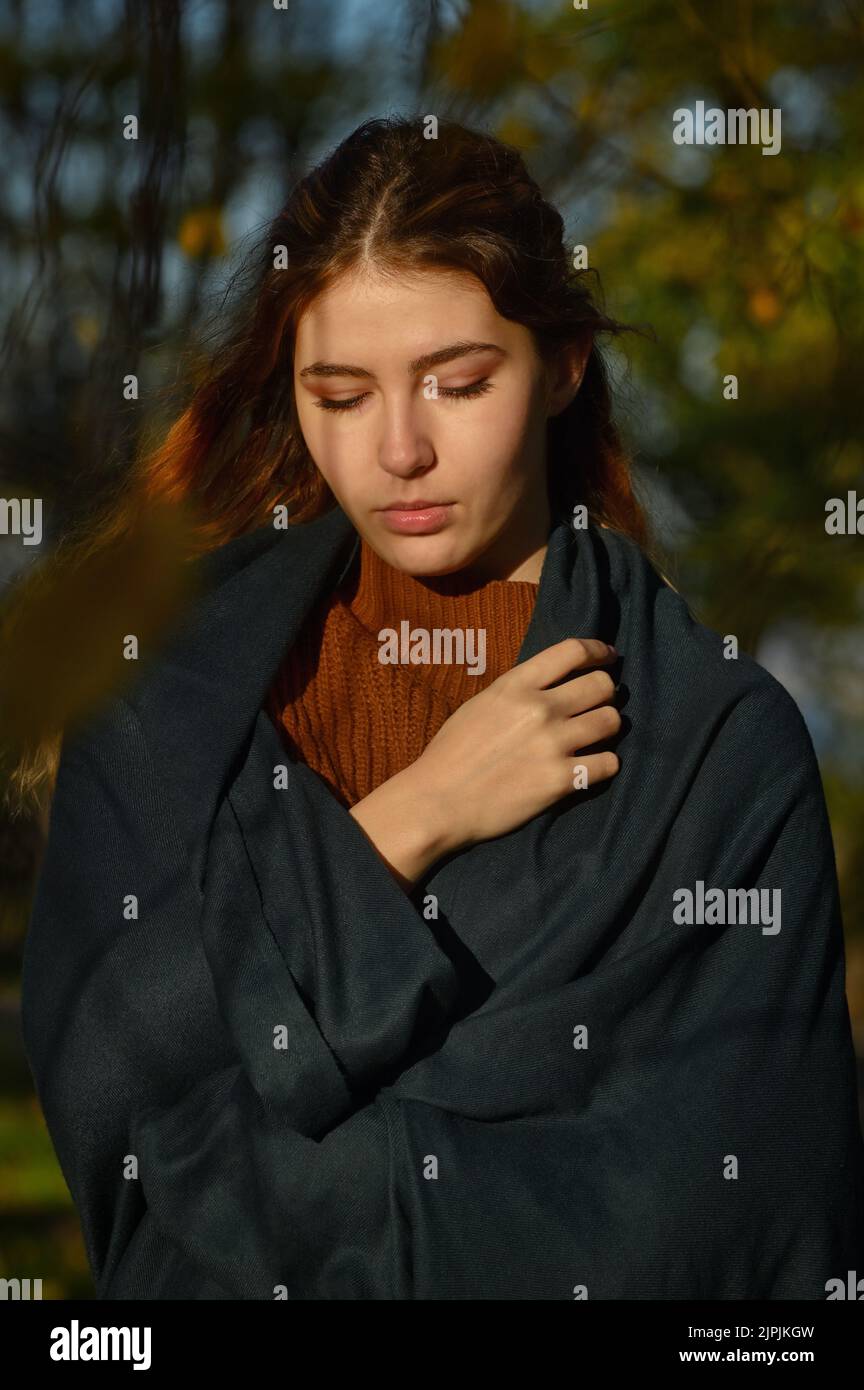 Cloak long hair hi-res stock photography and images - Alamy