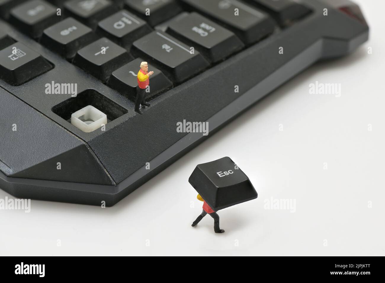 computer key, escape key, esc, offline, computer keys, escape keys, escs Stock Photo