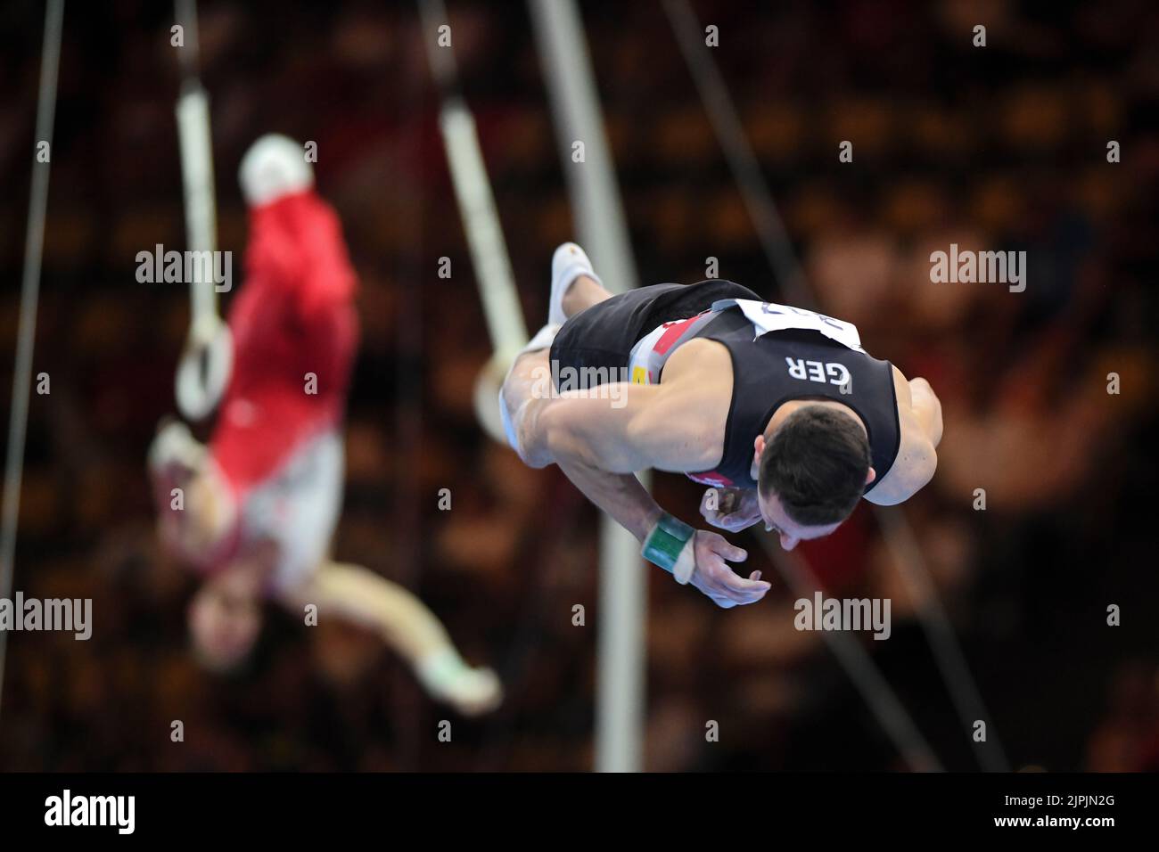 Andreas Toba (Germany). European Championships Munich 2022: Artistic Gymnastics, Men's Qualification Stock Photo