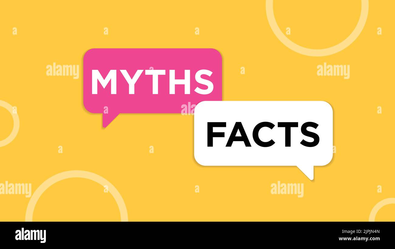 Facts vs myths concept. Stock Vector