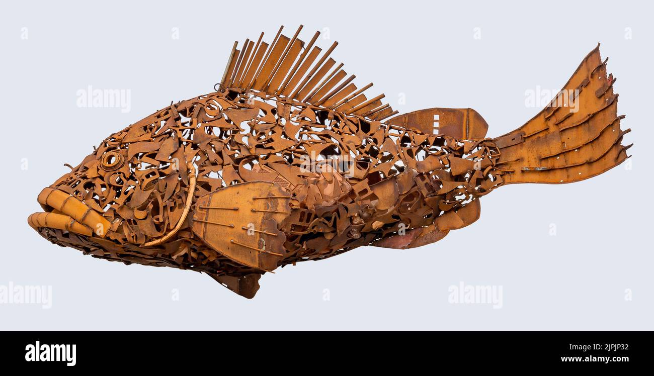 fish, art, sculpture, fishes, arts, sculptures Stock Photo
