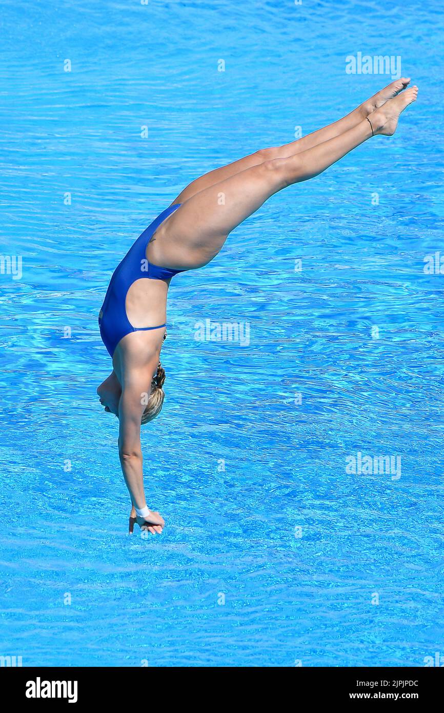 Roma, Italy. 16th Aug, 2022. GULLSTRAND Emma SWE Dive WOMEN 1M