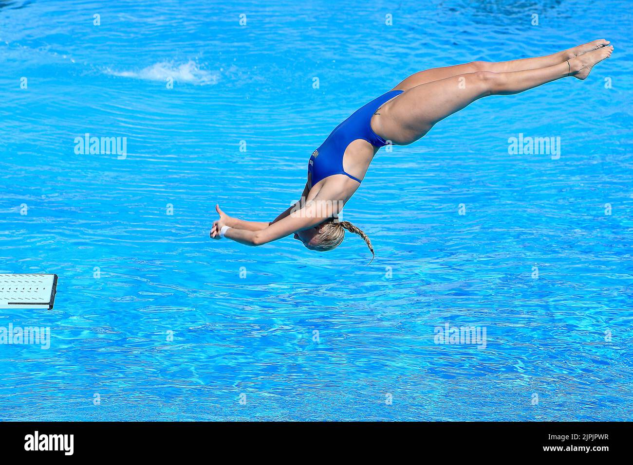 Roma, Italy. 16th Aug, 2022. GULLSTRAND Emma SWE Dive WOMEN 1M