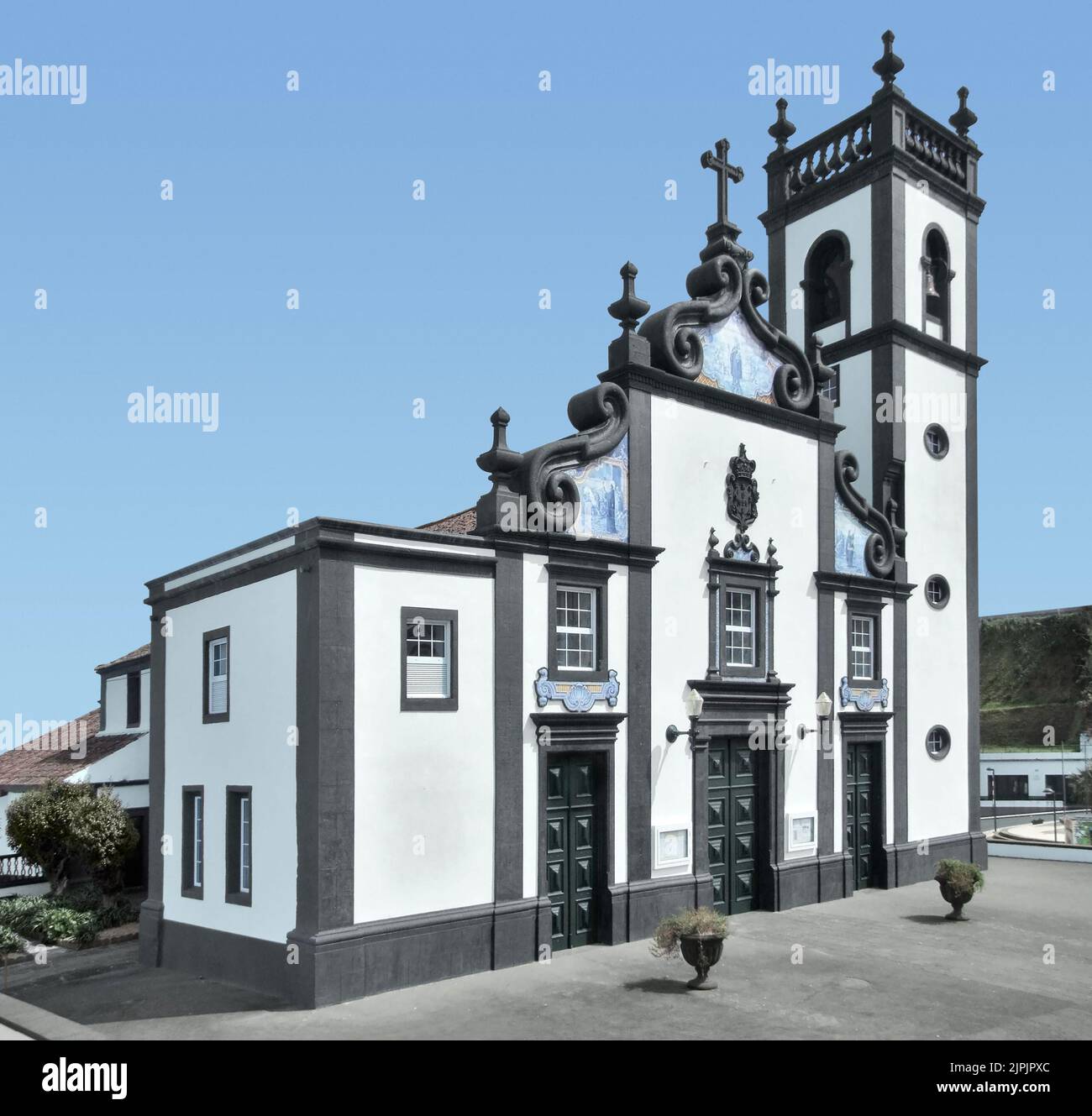 Photo Ancienne église Ponta Delgada – Açores Portugal – Tirage Albumine 1890