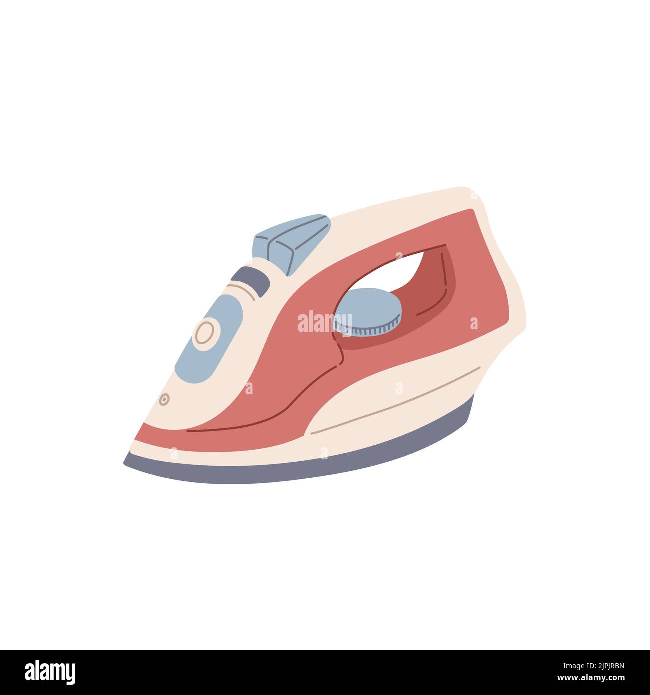 Electric iron in flat design style isolated vector Stock Vector