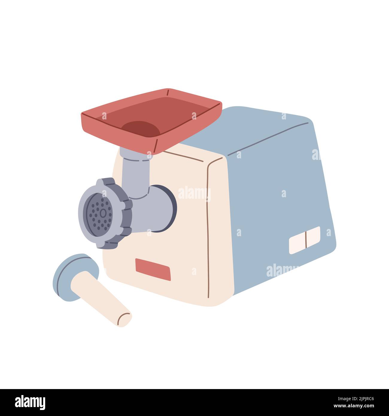 Meat grinder in flat design style isolated vector Stock Vector