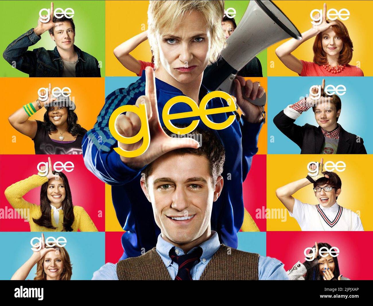 MONTEITH,LYNCH,MAYS,RILEY,COLFER,MICHELE,MCHALE,GILSIG,MORRISON,POSTER, GLEE: THE 3D CONCERT MOVIE, 2011 Stock Photo