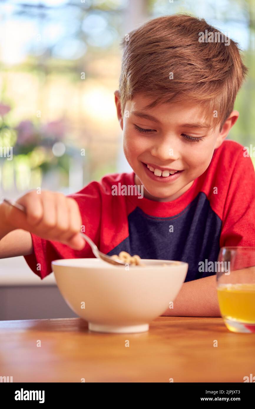 boy, eating, home, breakfast, cereal, boys, eat, homes, breakfasts