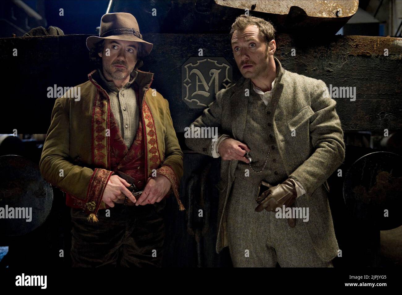 ROBERT DOWNEY JR., JUDE LAW, SHERLOCK HOLMES: A GAME OF SHADOWS, 2011 Stock Photo