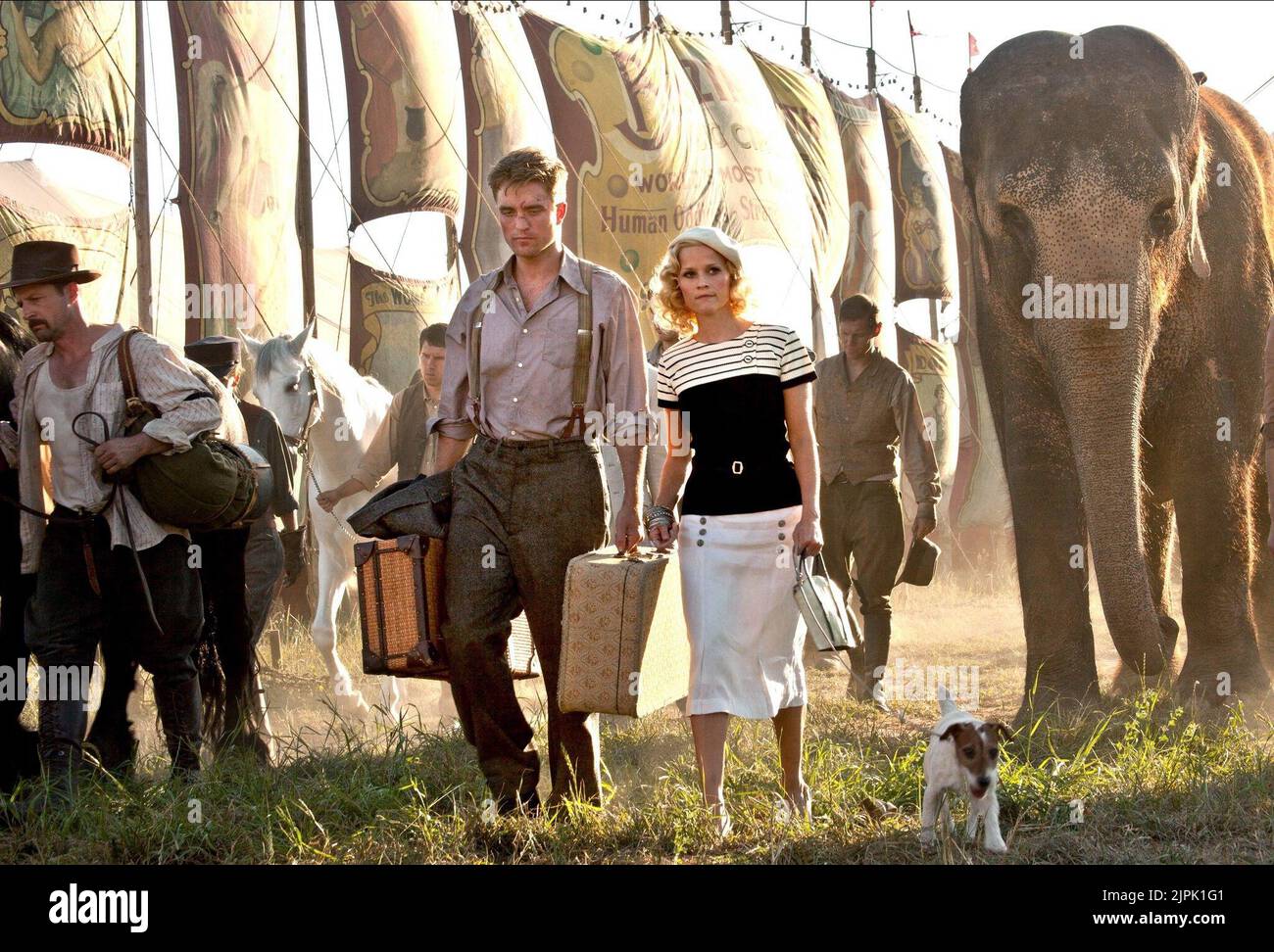 PATTINSON,WITHERSPOON, WATER FOR ELEPHANTS, 2011 Stock Photo