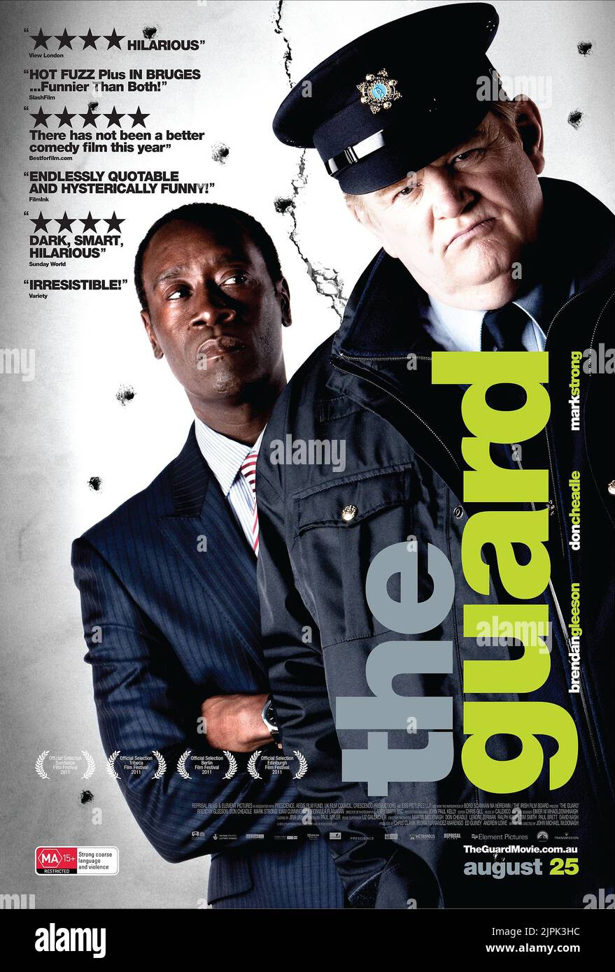 DON CHEADLE, BRENDAN GLEESON POSTER, THE GUARD, 2011 Stock Photo Alamy