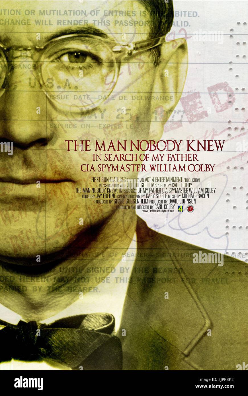 MOVIE POSTER, THE MAN NOBODY KNEW: IN SEARCH OF MY FATHER  CIA SPYMASTER WILLIAM COLBY, 2011 Stock Photo