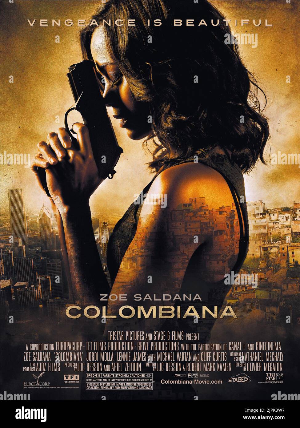 ZOE SALDANA POSTER, COLOMBIANA, 2011 Stock Photo - Alamy